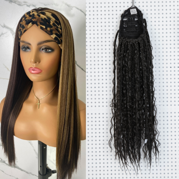 SPECIAL PACKAGE SALE | Beginner Friendly Headband Wig With Ponytails