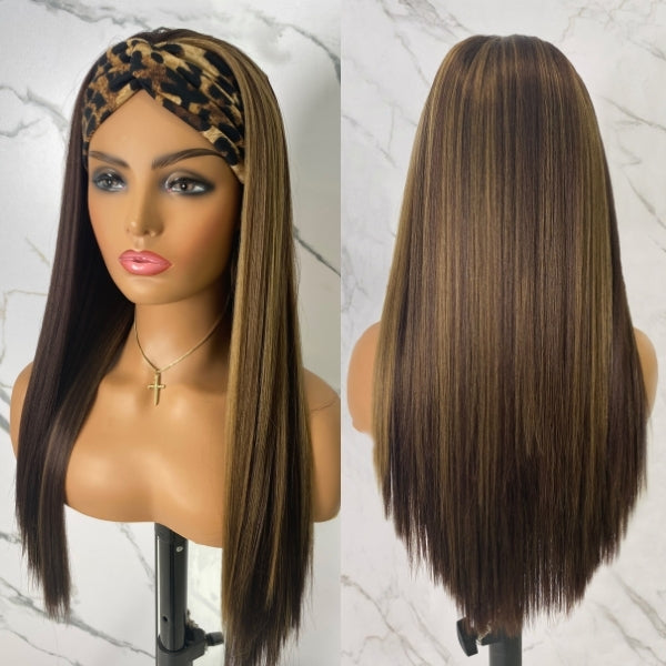 Mix Color Highlights Throw on & Go Headband Wig