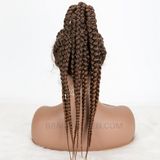 100% Hand-Braided High Ponytail Dutch Braid Lace Wig