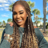 Color 1B/27 Goddess Box Braids 13x4 Lace Frontal Wig