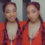 100% Hand Braided Bohemian Dutch Braid Lace Wig